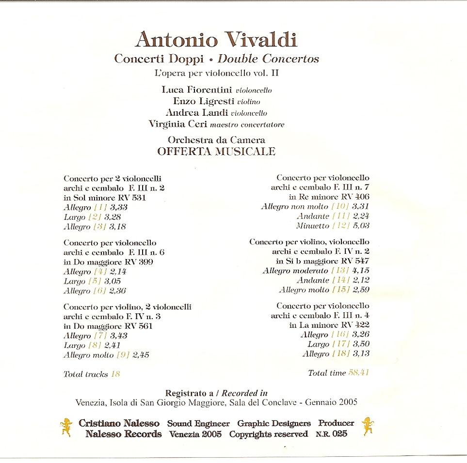 Concerti doppi - Double Concertos - Antonio Vivaldi